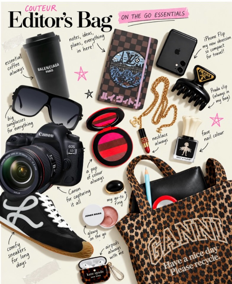 The COUTEUR Editor’s Bag — on-the-go essentials
