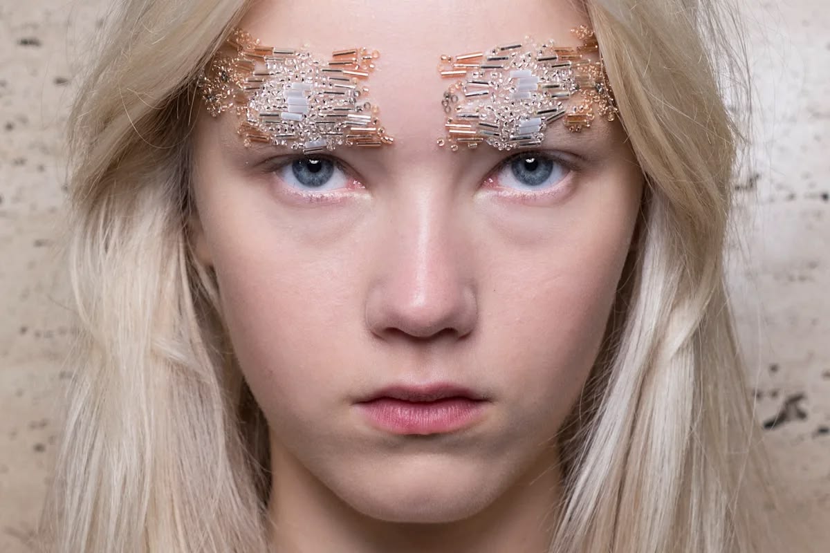 Simone Rocha Spring/Summer 2027 floral beaded brows