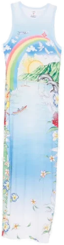 Aloha graphic-print sleeveless dress